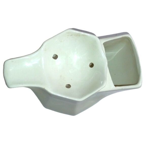 Vintage White Ceramic Shaving Mug‎ with Tropical Bird on Tree - Picture 5 of 9